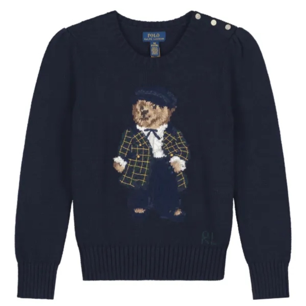 POLO RALPH LAUREN KIDS Bear Jumper (XL) (Adult S)